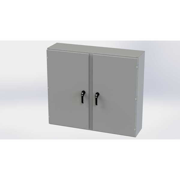 3 Point Latch with Padlock/Keylock Handle Electrical Enclosures, 42 in H, 12 in D, 48 in W